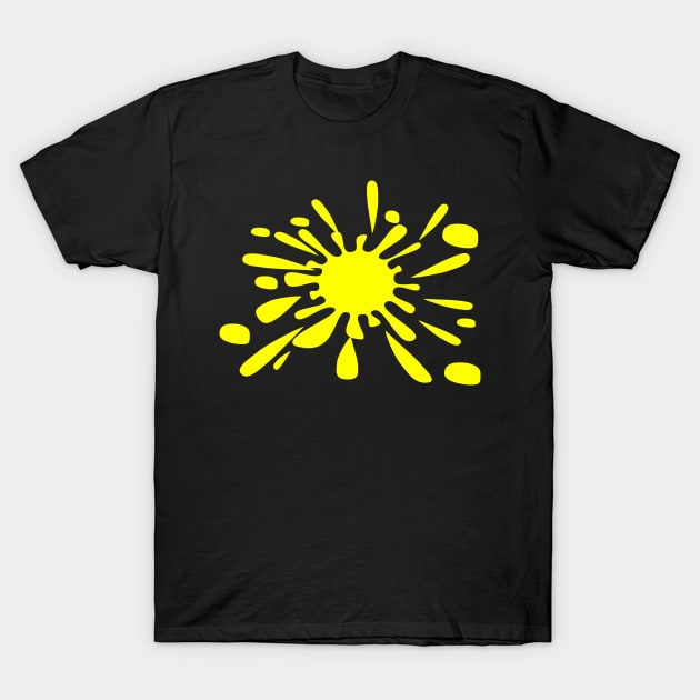 Splat - Yellow T-Shirt by Boo Face Designs